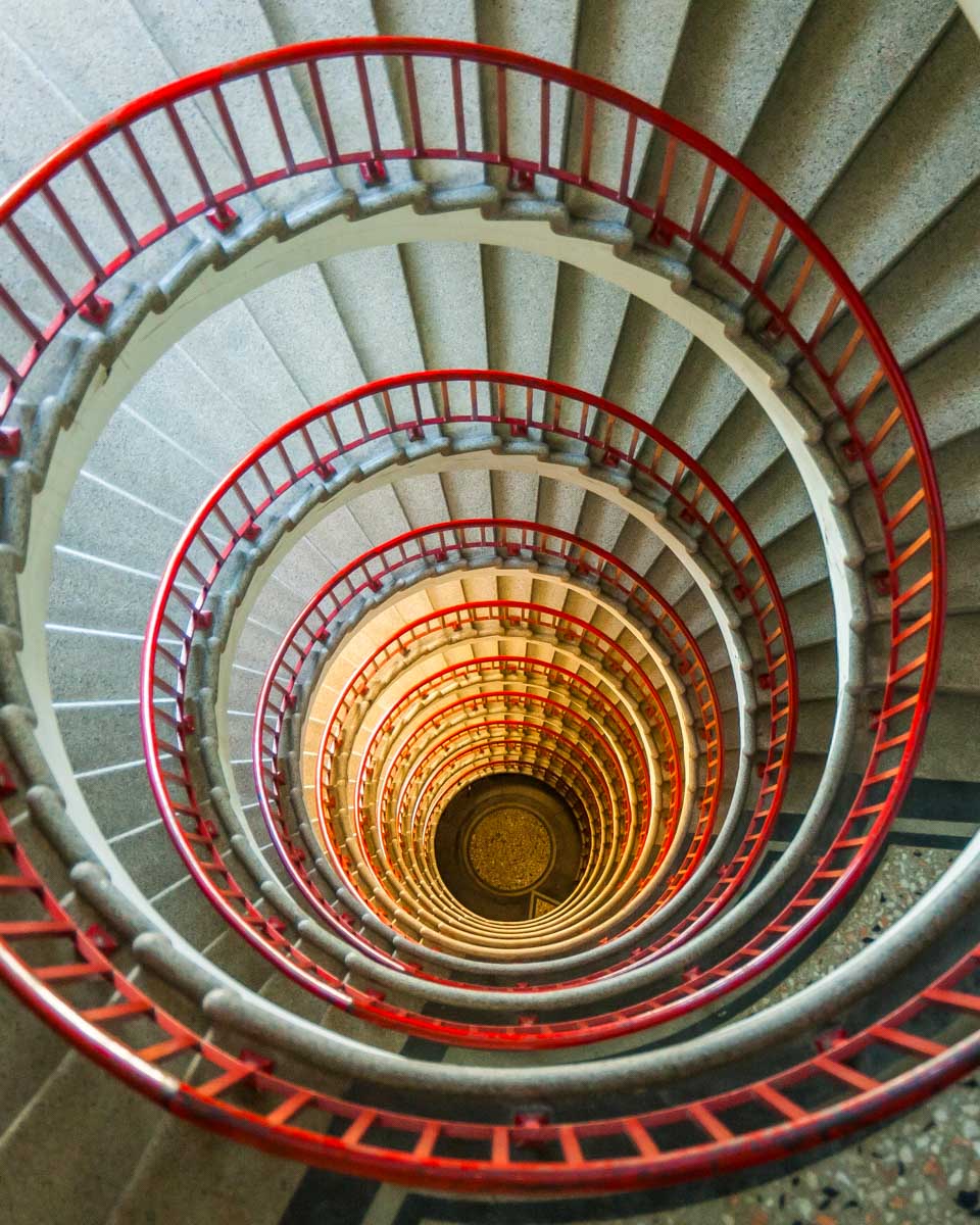 Snail stairs, neboticnik, Ljubljana, Slovenia