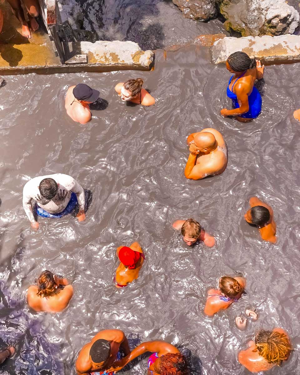 Sulpher Springs seen on a tour in St Lucia