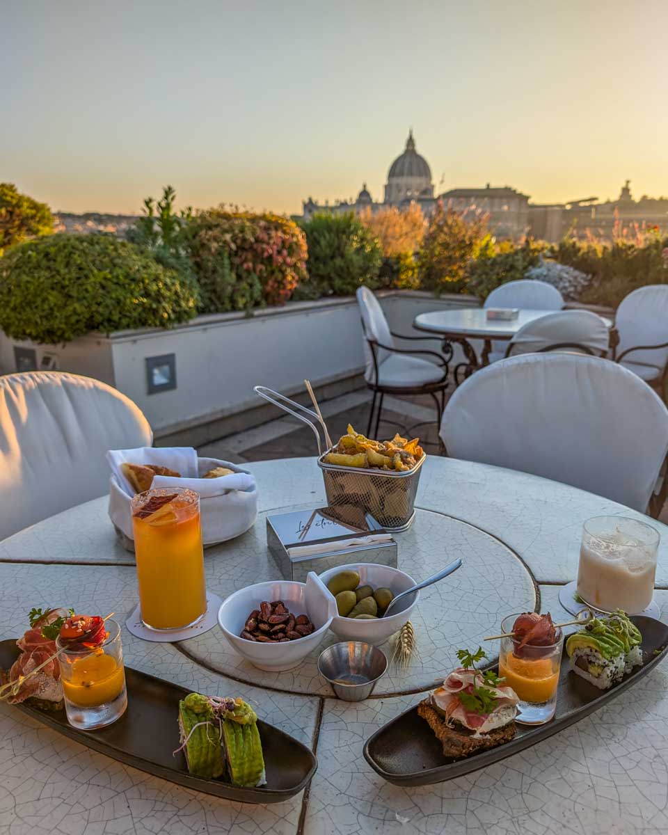 Tapas at Terrazza Les Étoiles Roma