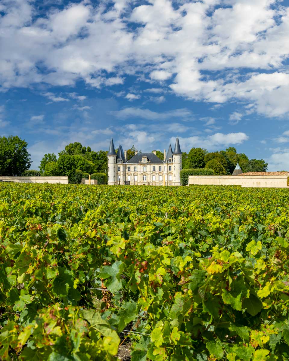 The Chateau Pichon Baron seen on a wine tour from Bordeaux France