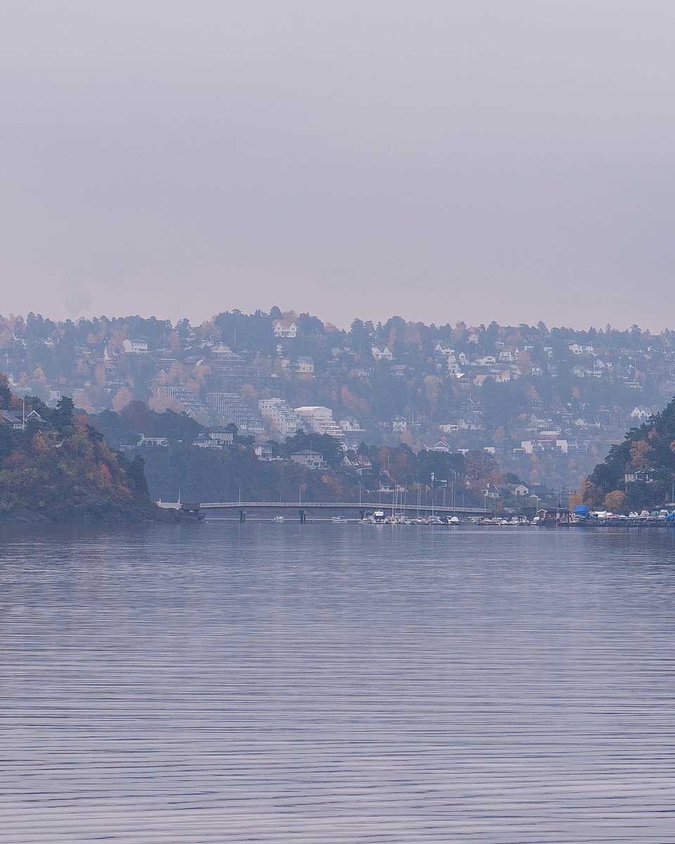 The Oslo Fjord on a cruise from Oslo Norway