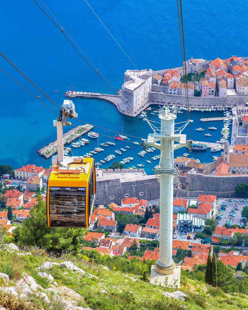 The cable car in Dubrovnik Croatia