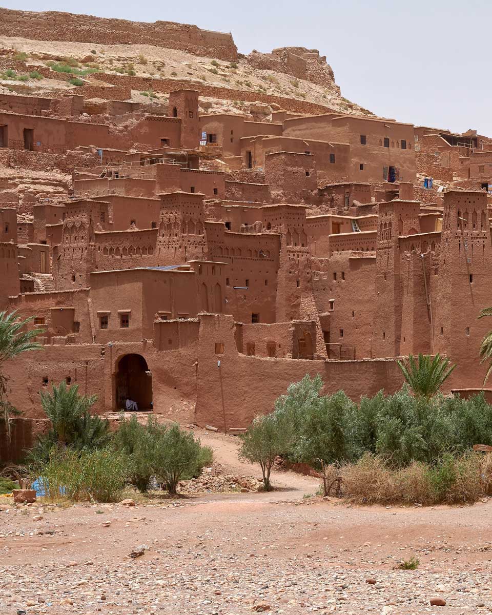 The outside of Kasbah Ait Ben Haddou in Morocco