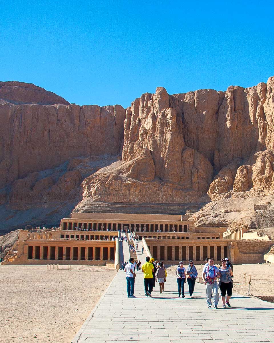 The temple of Hatshepsut near Luxor in Egypt on a tour from Hurghada