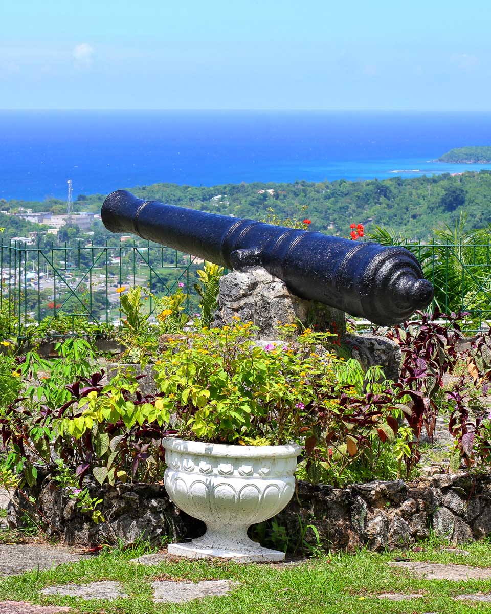 The view of Ocho Rios from the botanical gardens in Jamaica