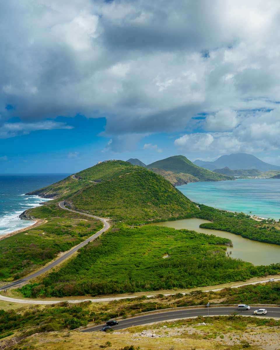 Timothy Hill Lookout seen from St Kitts and Nevis