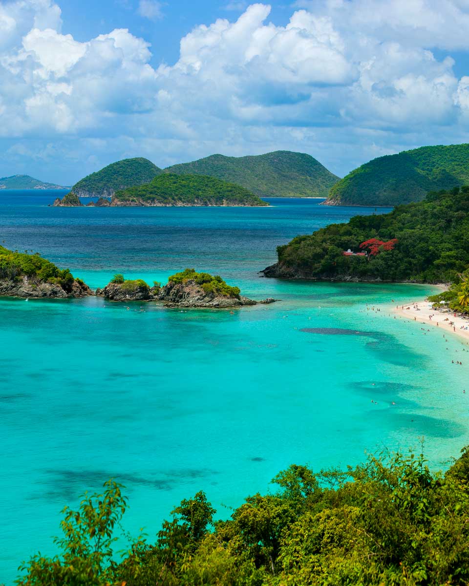 Trunk Bay seen on a tour from Saint John
