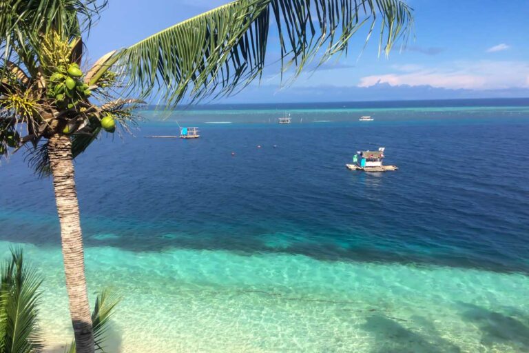 View of beach and water on a tour from Cebu Philippines