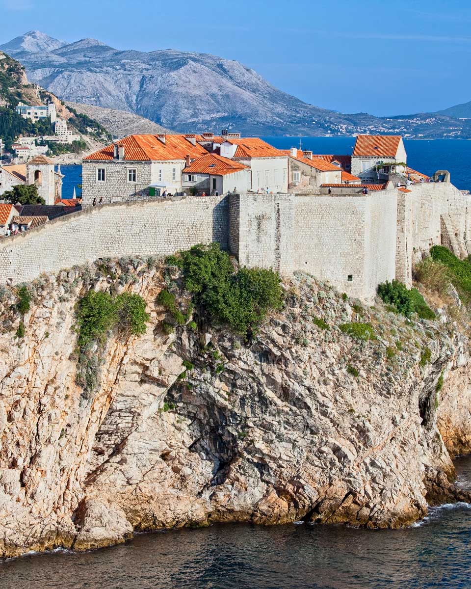 View of old city on a game of thrones walking tour in Dubrovnik Croatia