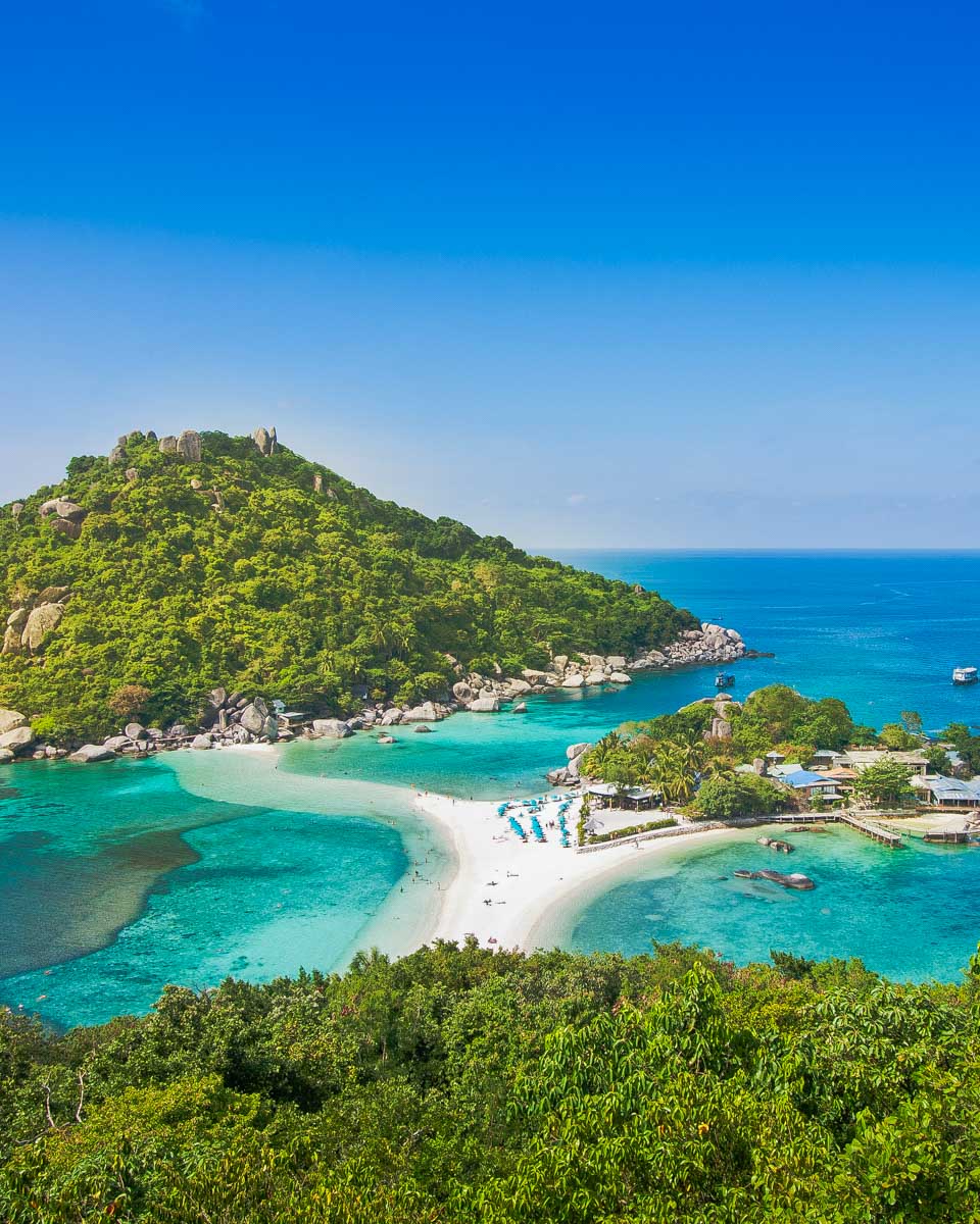 Viewpoint from Nangyuan Island on a tour from Koh Samui Thailand