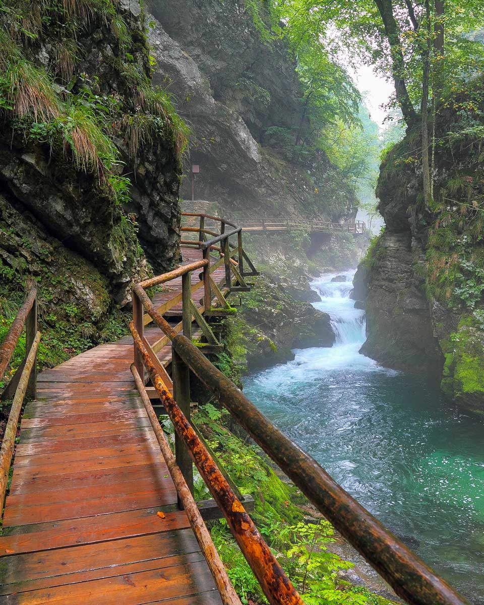 Vintgar Gorge seen on a tour from Ljublijana Slovenia