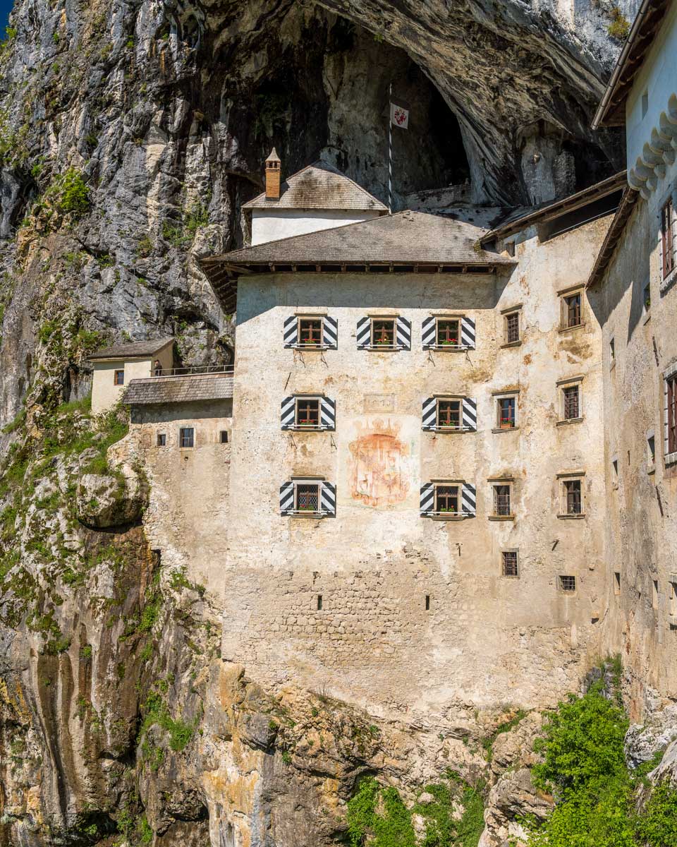 predjama castle built into a cliff seen on a tour from Ljubljana Slovenia