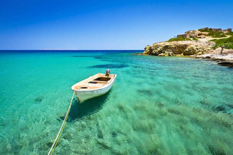 A fishing boat in Crete Greece