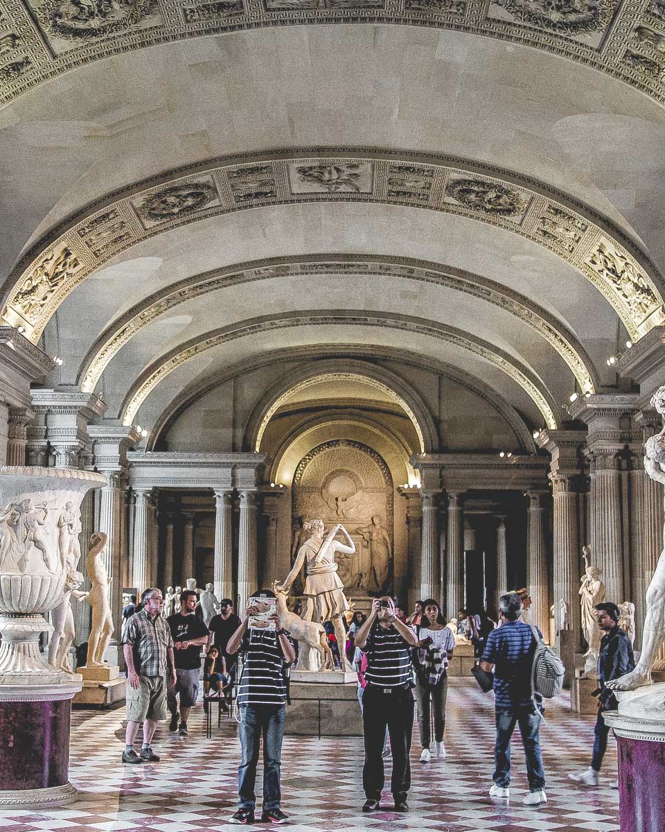 A hallway in the Louvre Paris France