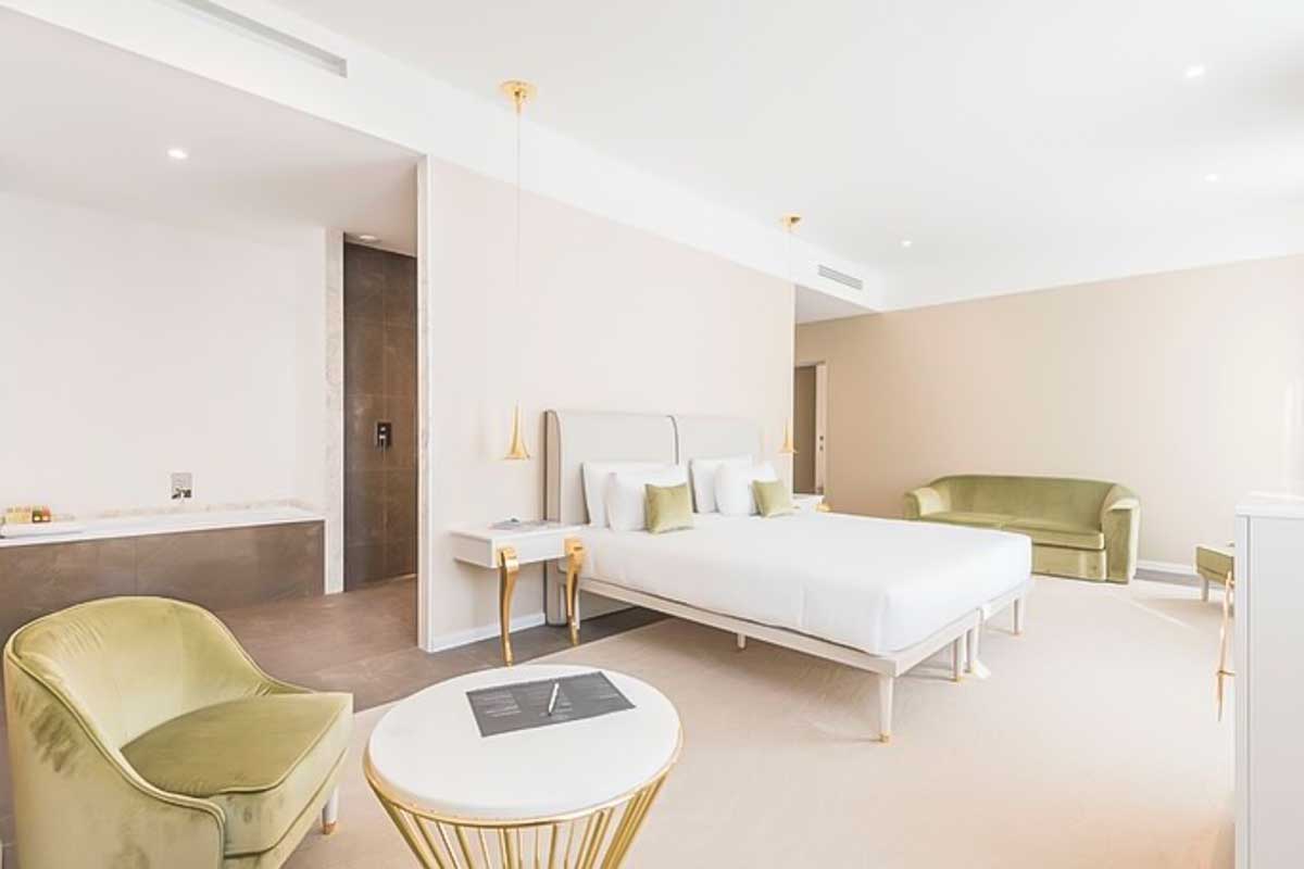 A hotel room at the Boscolo Lyon Hotel in Lyon France