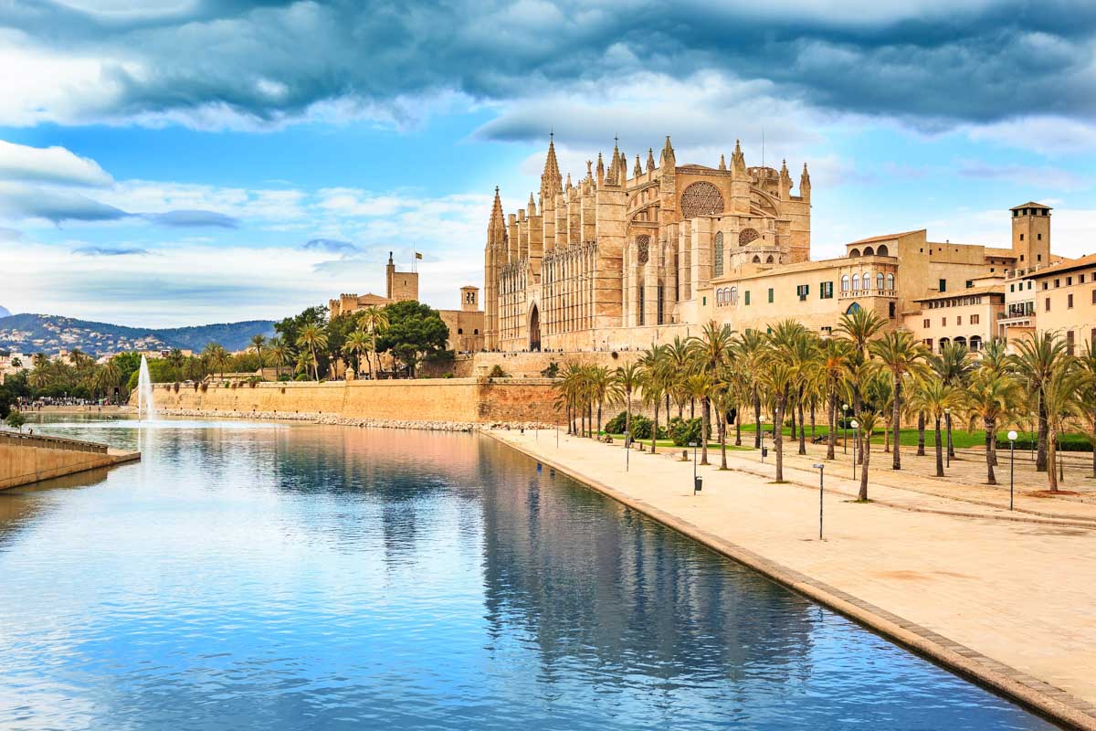 A panoramic view of Palma de Mallorca, Spain