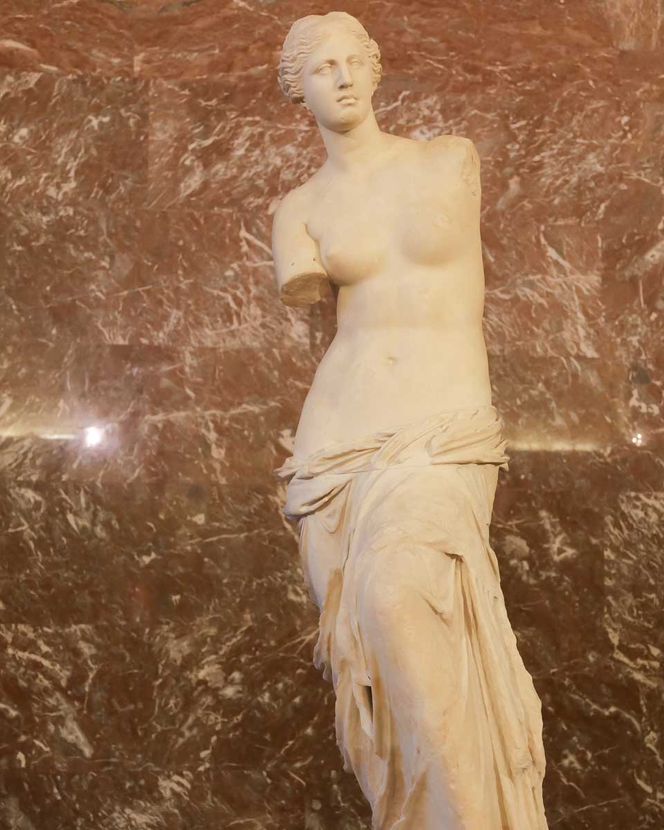 A sculpture at the Louvre in Paris France