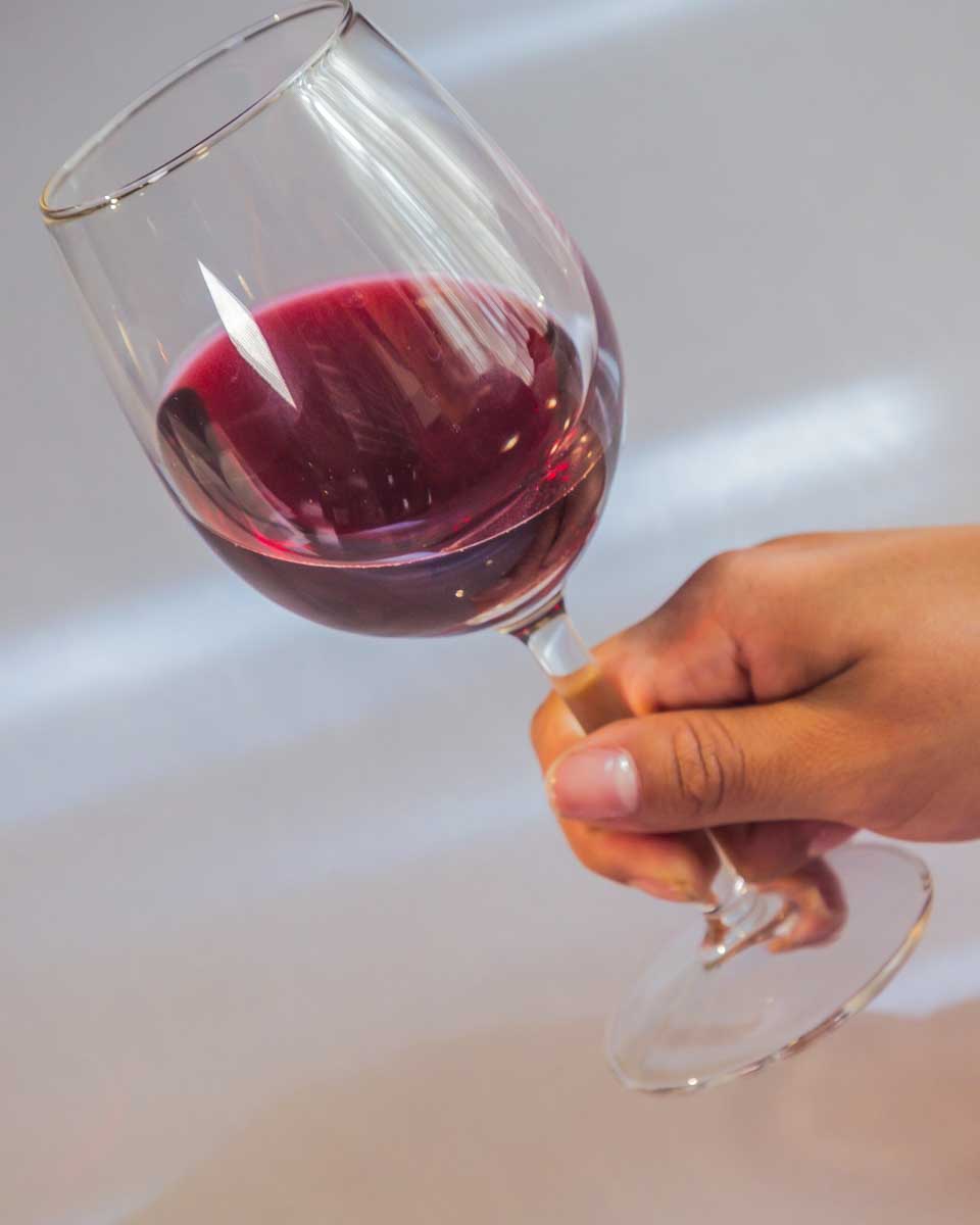 A-woman-holds-wine-on-a-wine-tour-in-Sofia Bulgaria