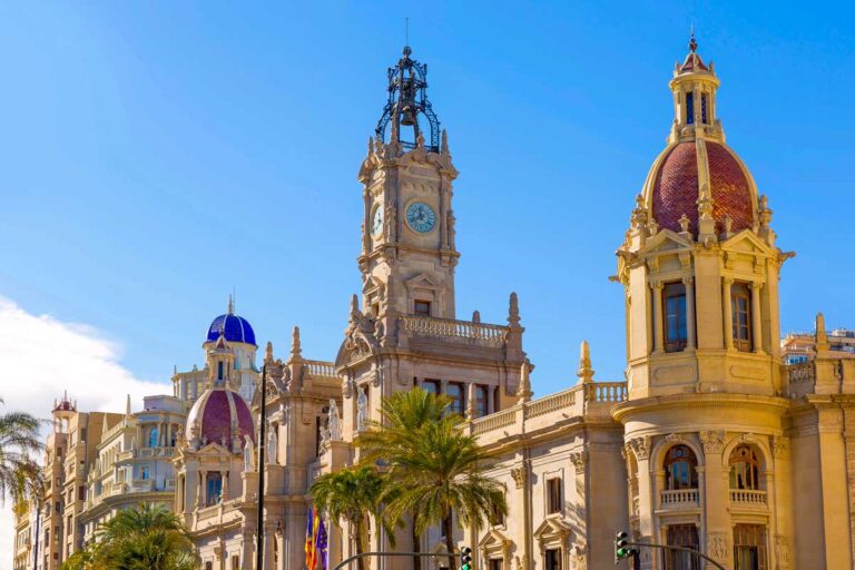 Buildings in downtown Valencia Spain