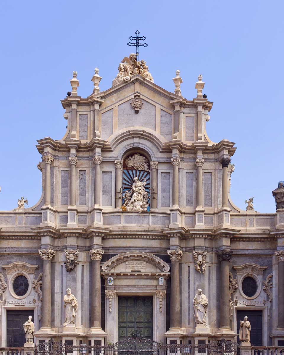 Catania Cathedral seen on a tour in Catania Sicily Italy