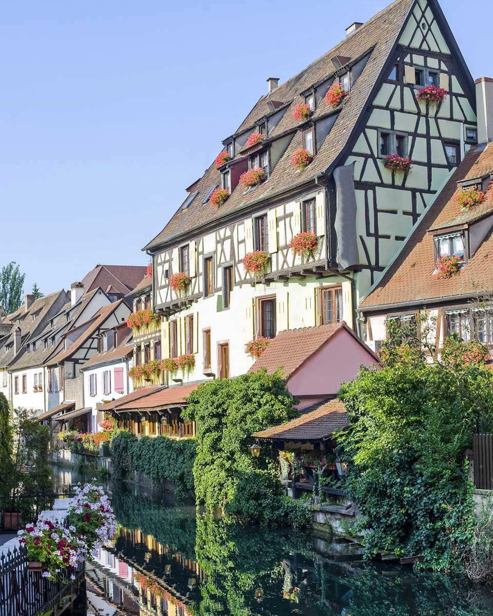 Half-timbered houses in Colmar France seen on a tour from Strasbourg