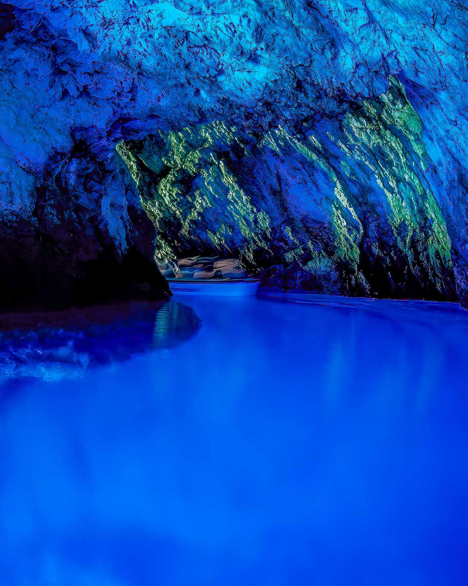 Inside-Blue-cave-Bisevo-and-vis-island-seen-on-a-tour-from-Hvar-Croatia