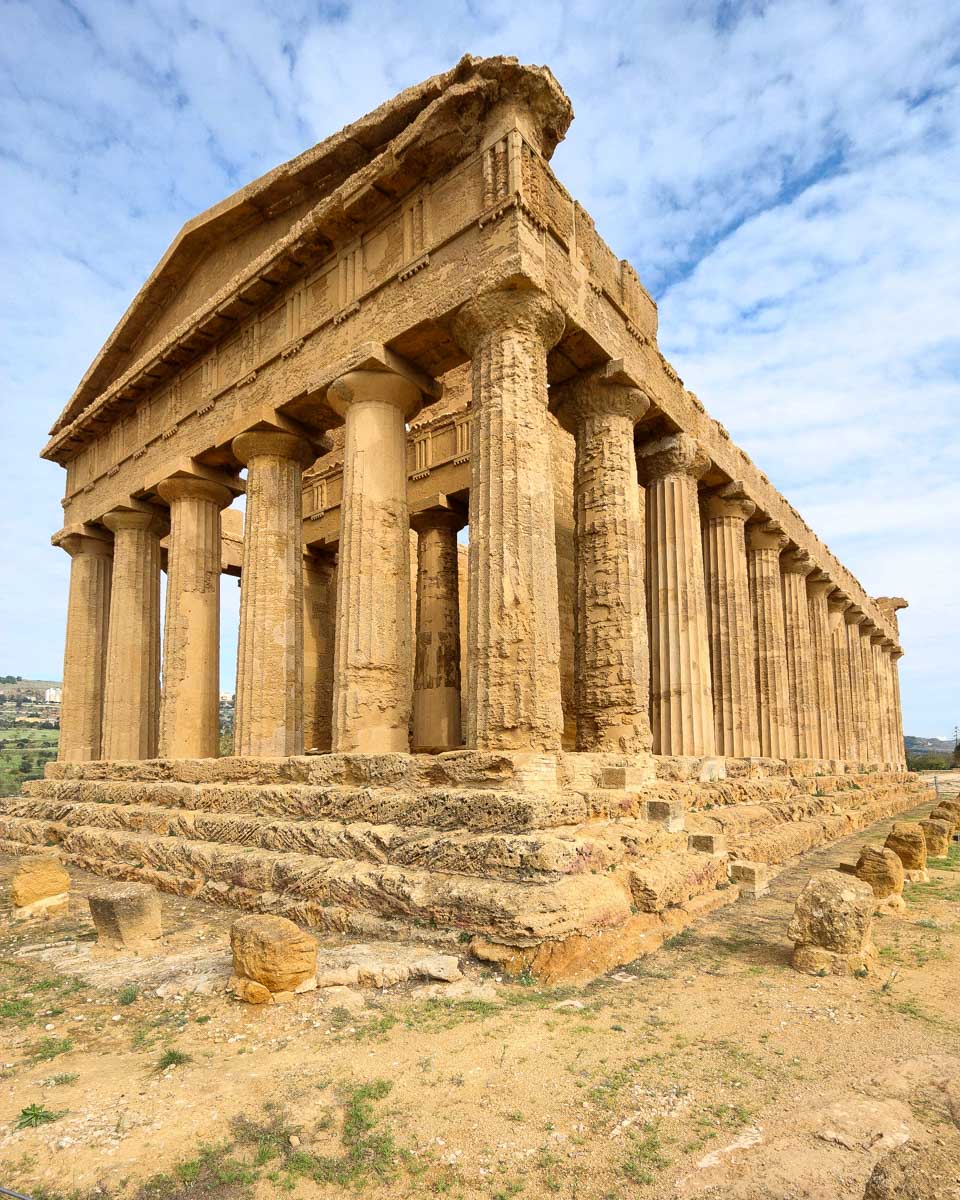 One of the Doric temples seen on a tour from Palermo Sicily Italy