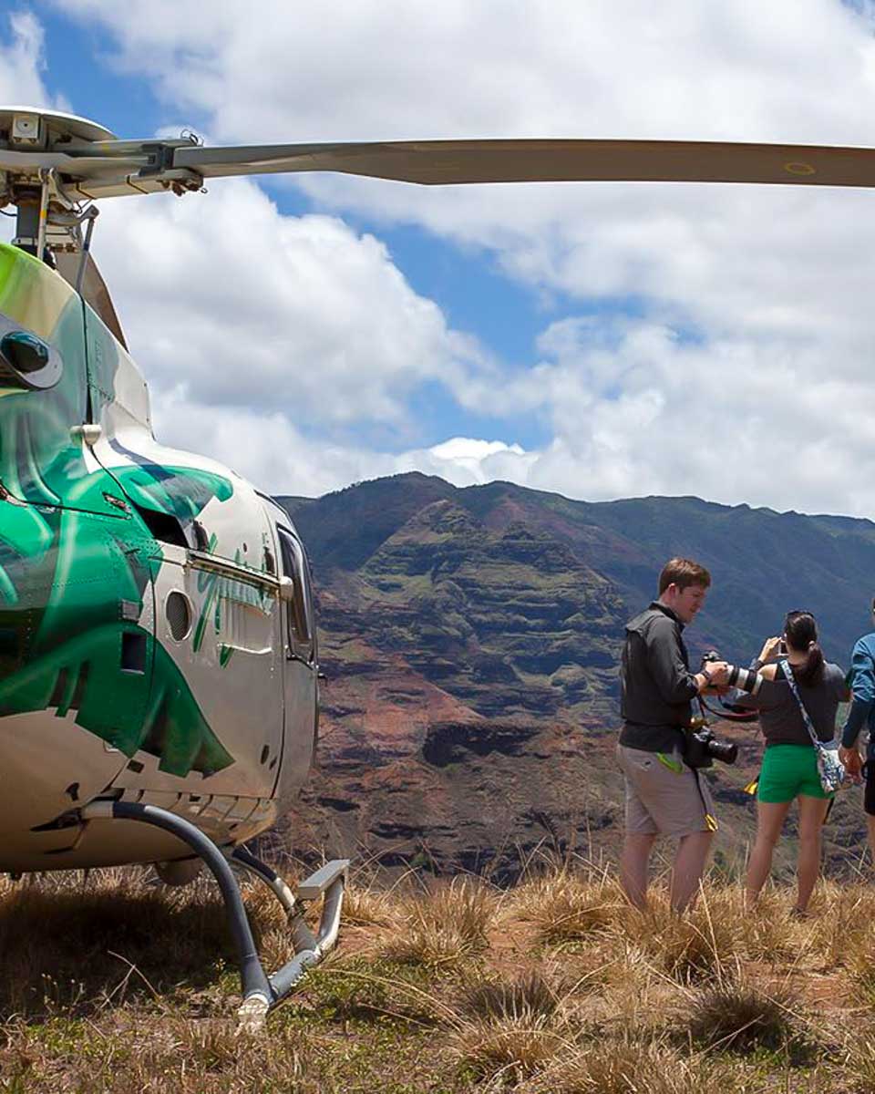 Safari Helicopters Olokele Canyon seen on a tour from Kauai Hawaii