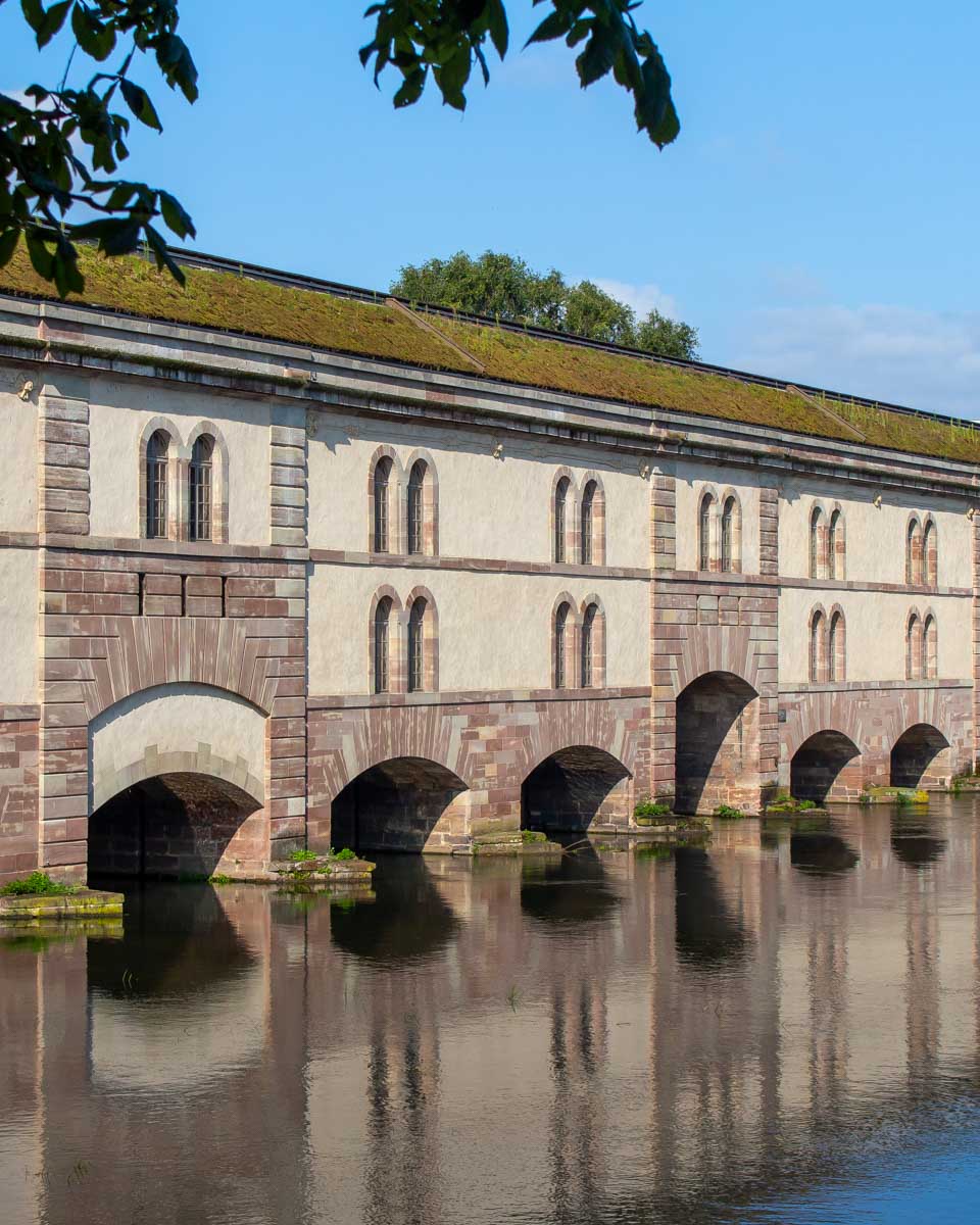 The Barrage Vauban seen on a bike tour in Strasbourg France