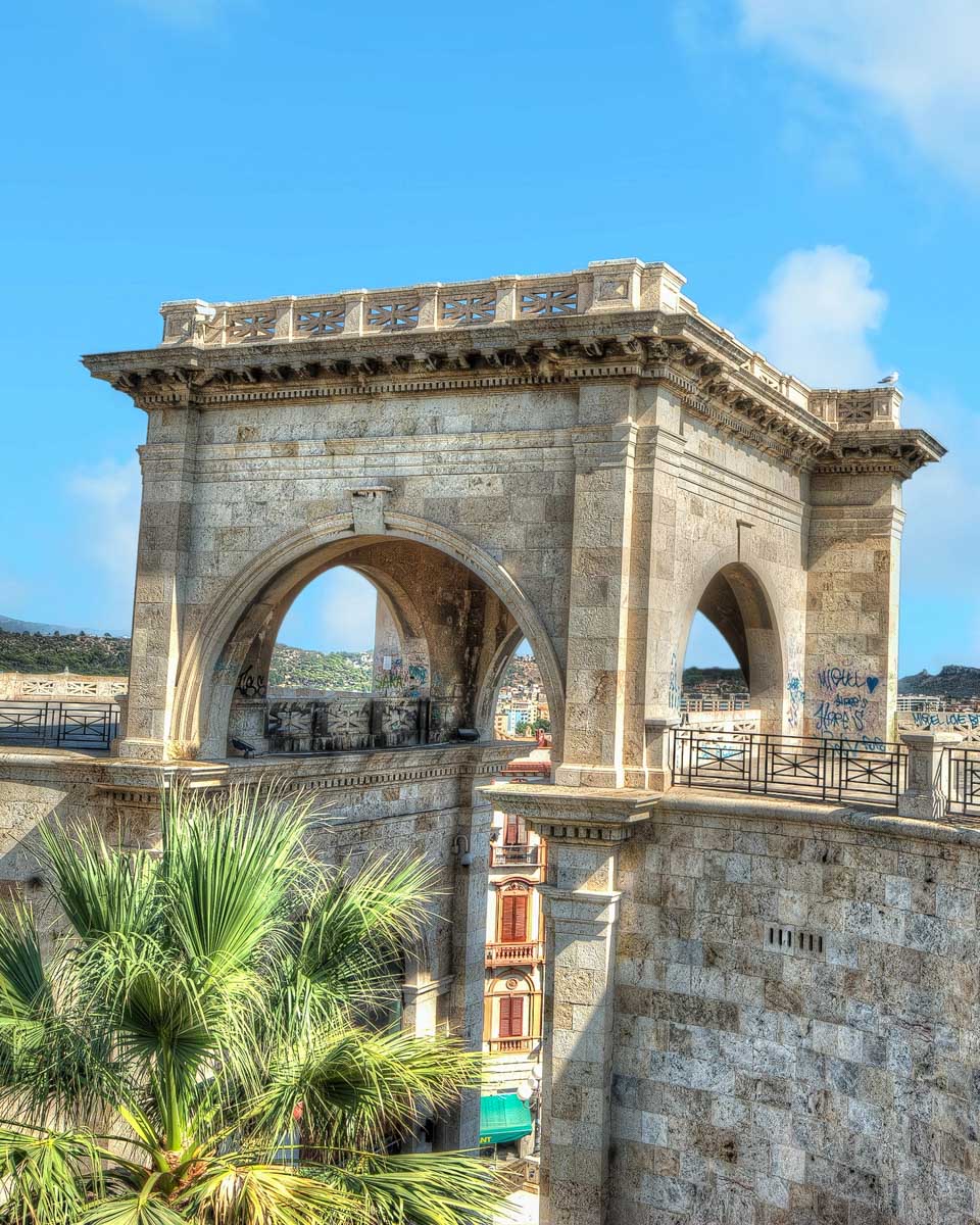 The Bastión de Saint Remy see on on a private tour in Cagliari Italy