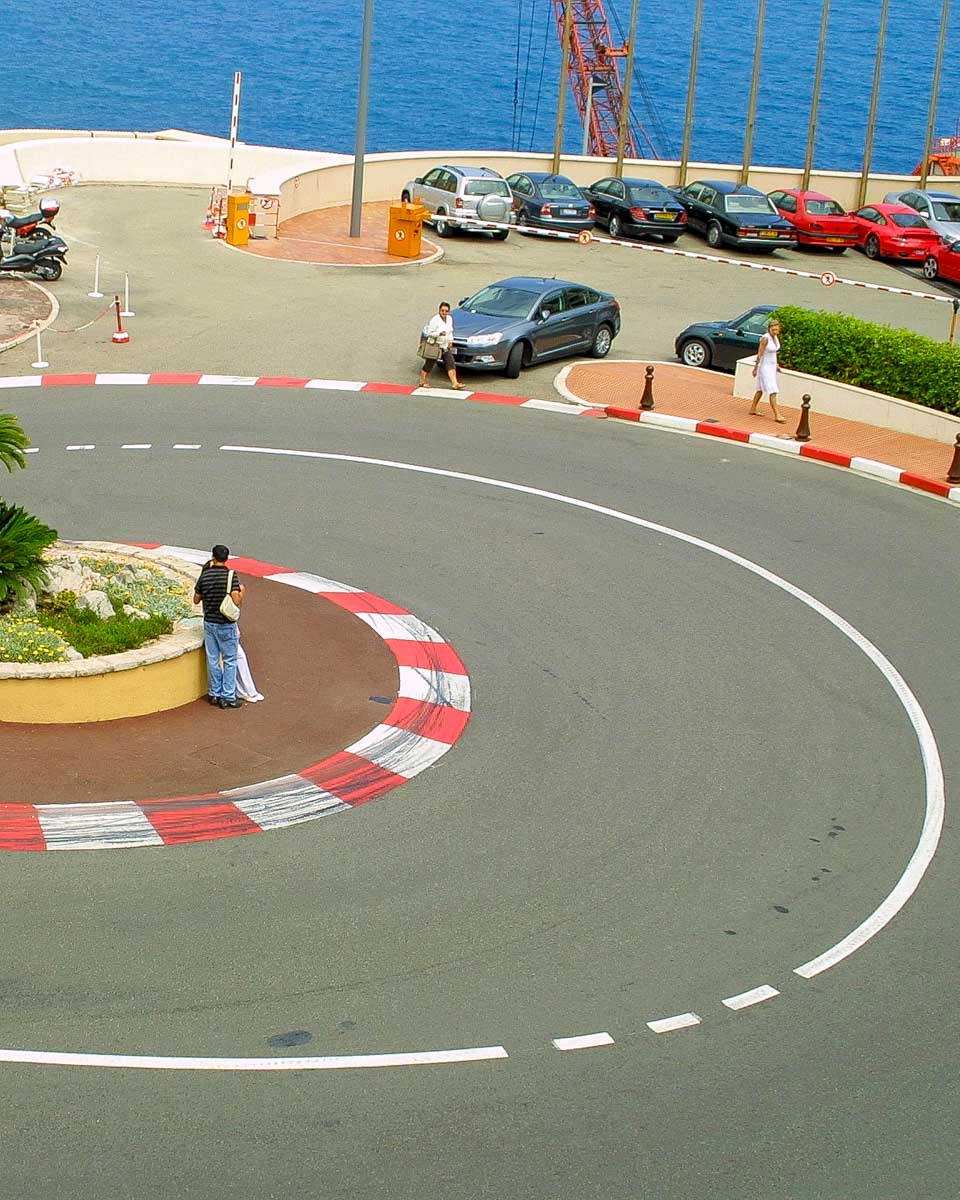 The fairmont turn for the f1 track in Monaco