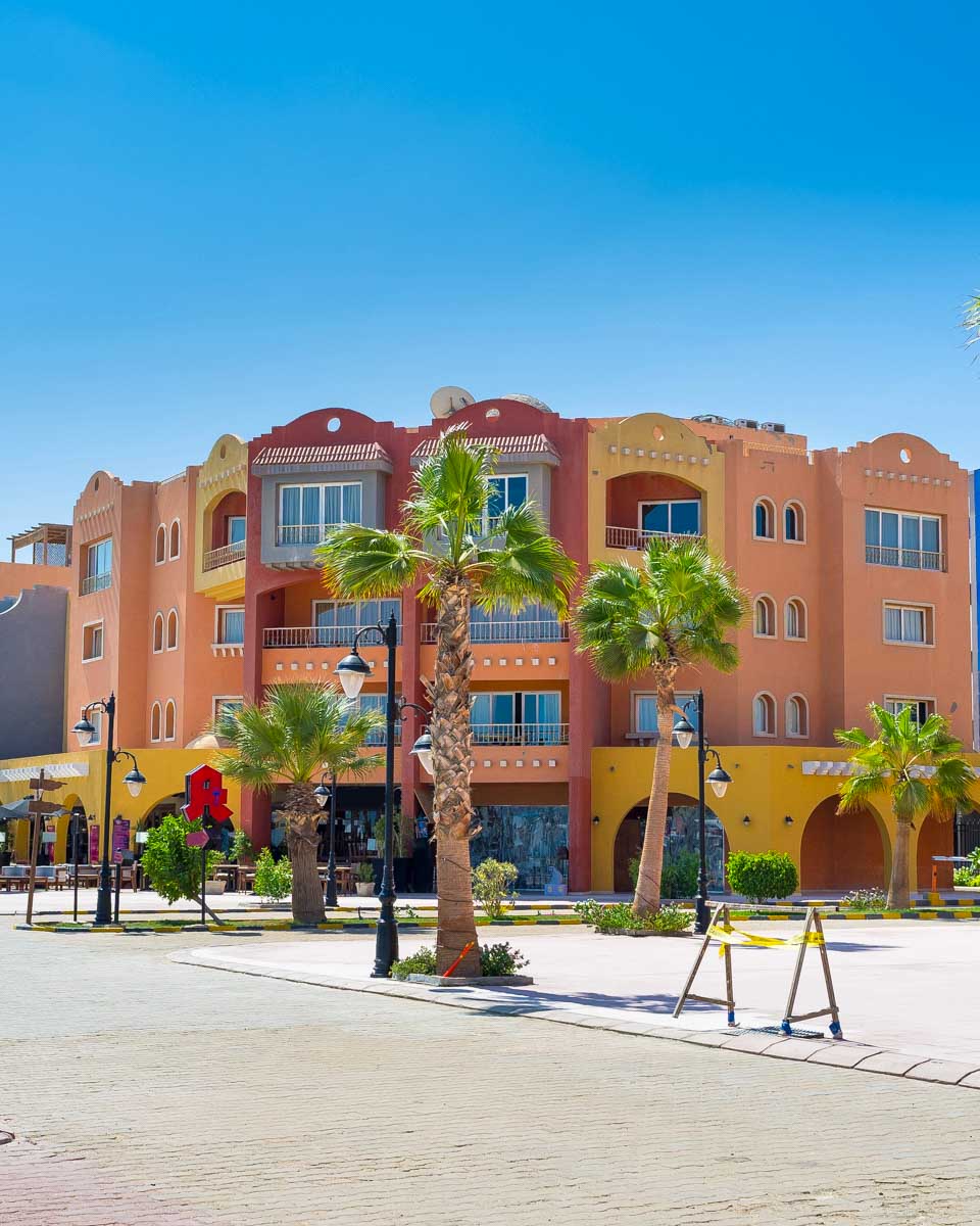 The modern Marina quarter of Hurghada Egypt
