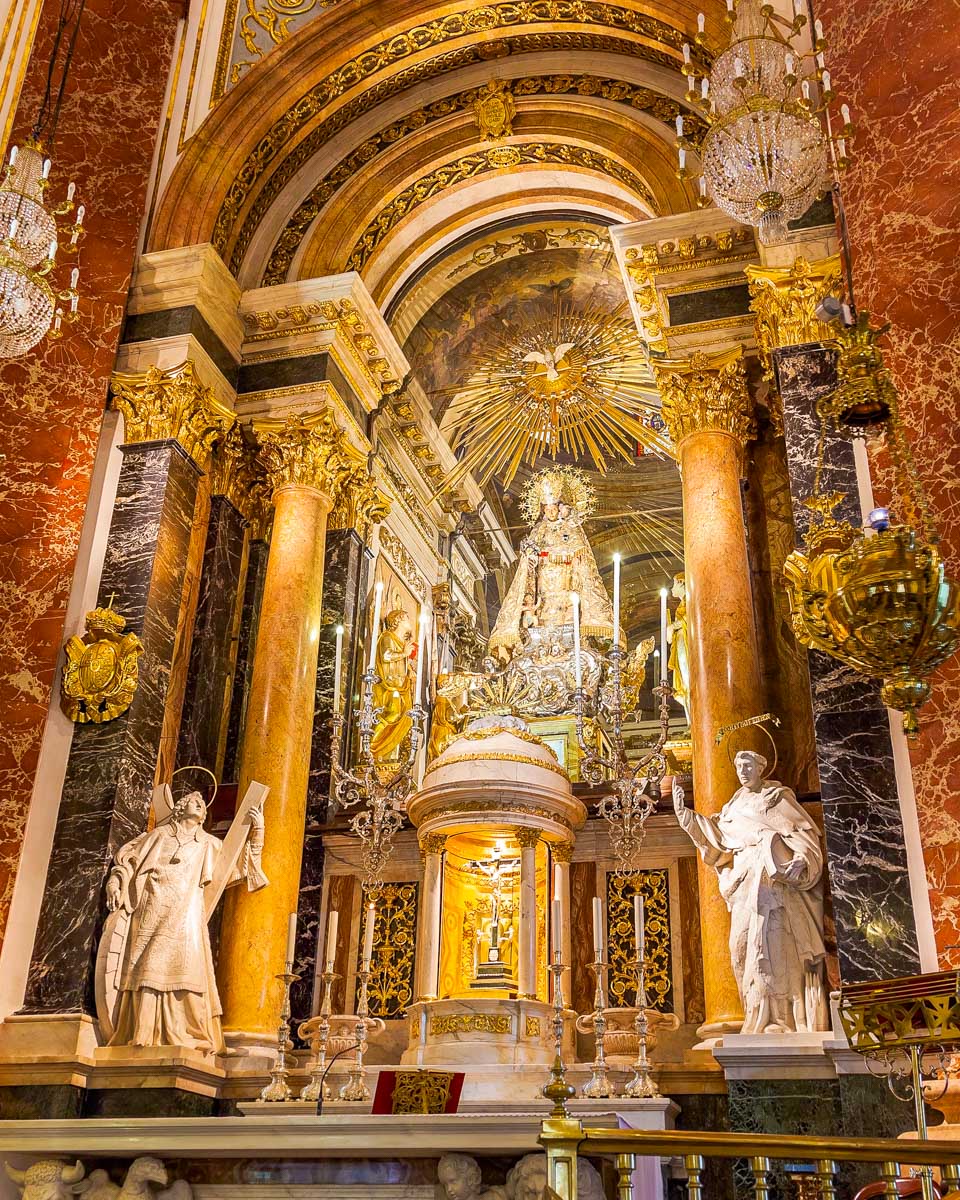 Valencia Cathedral interior in Valencia Spain