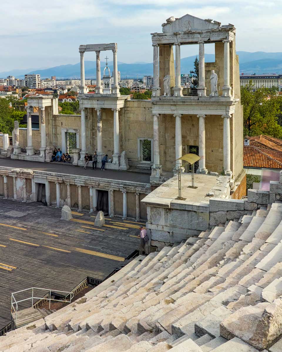 ancient theatre of philippopolis in plovdiv on a tour from Sofia Bulgaria