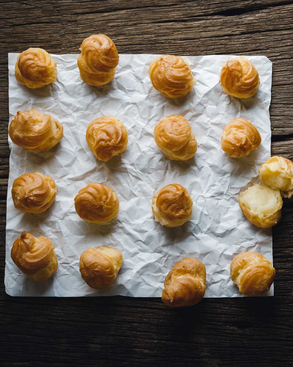 cream puffs we made on a pastry cooking tour in Lyon France