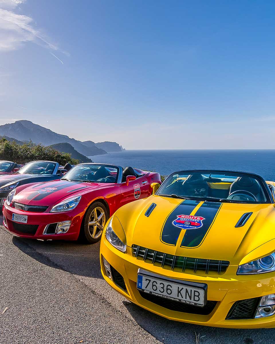 route_mallorca sports cars on a tour in Mallorca Spain