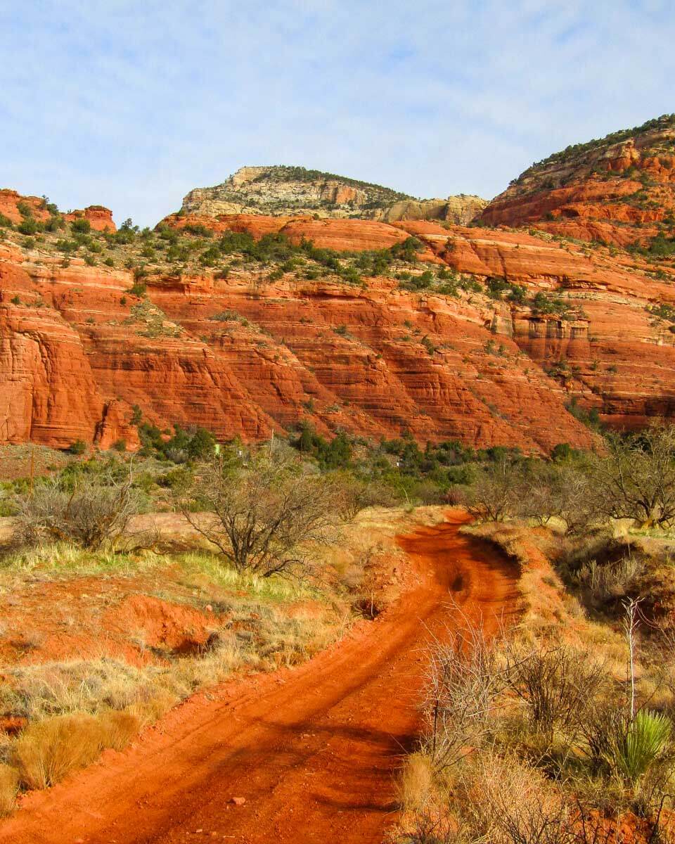 A backroad seen on an ATV tour from Sedona Arizona