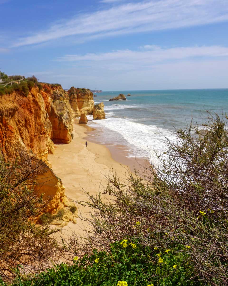 A beach near Albufeira Portugal seen on a tuk tuk tour