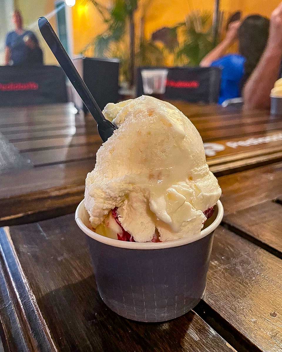 A-cup-of-ice cream eaten on a food tour in Manchester UK