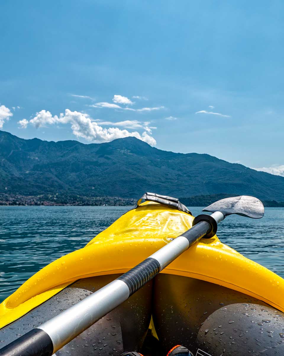 A kayak on Lake Como Italy
