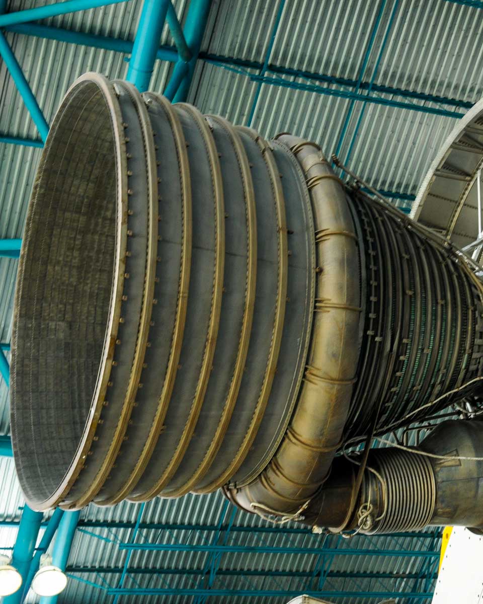 A rocket at the NASA Space Center in Houston Texas