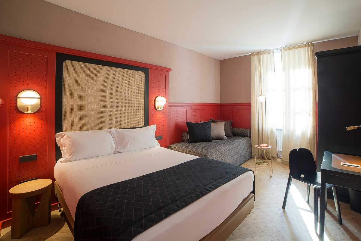 A room at HANNONG Hotel & Wine Bar in Strasbourg France