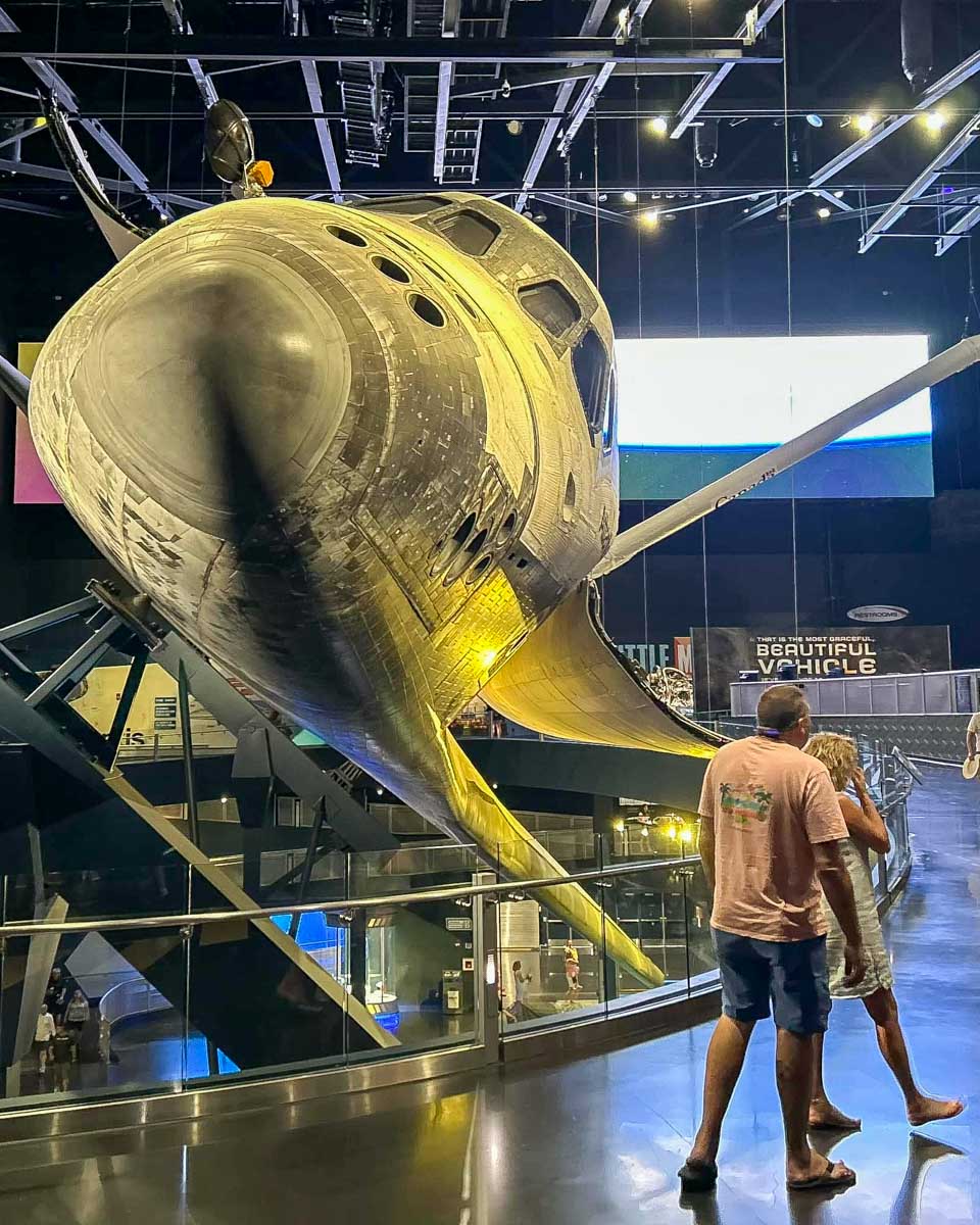 A space ship in the Kennedy Space Center on a tour from Orlando Florida