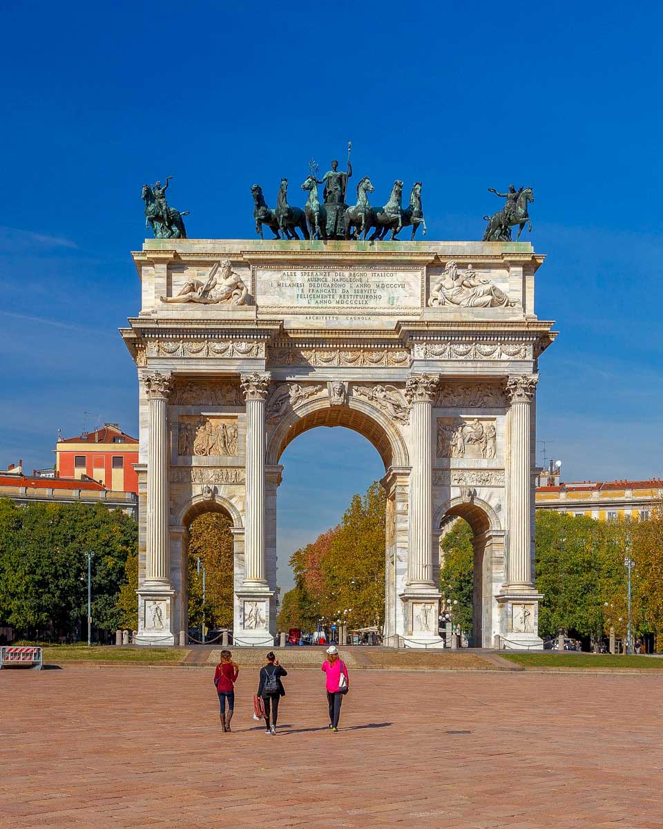 Arco della Pace (Arch of Peace) in Milan Italy