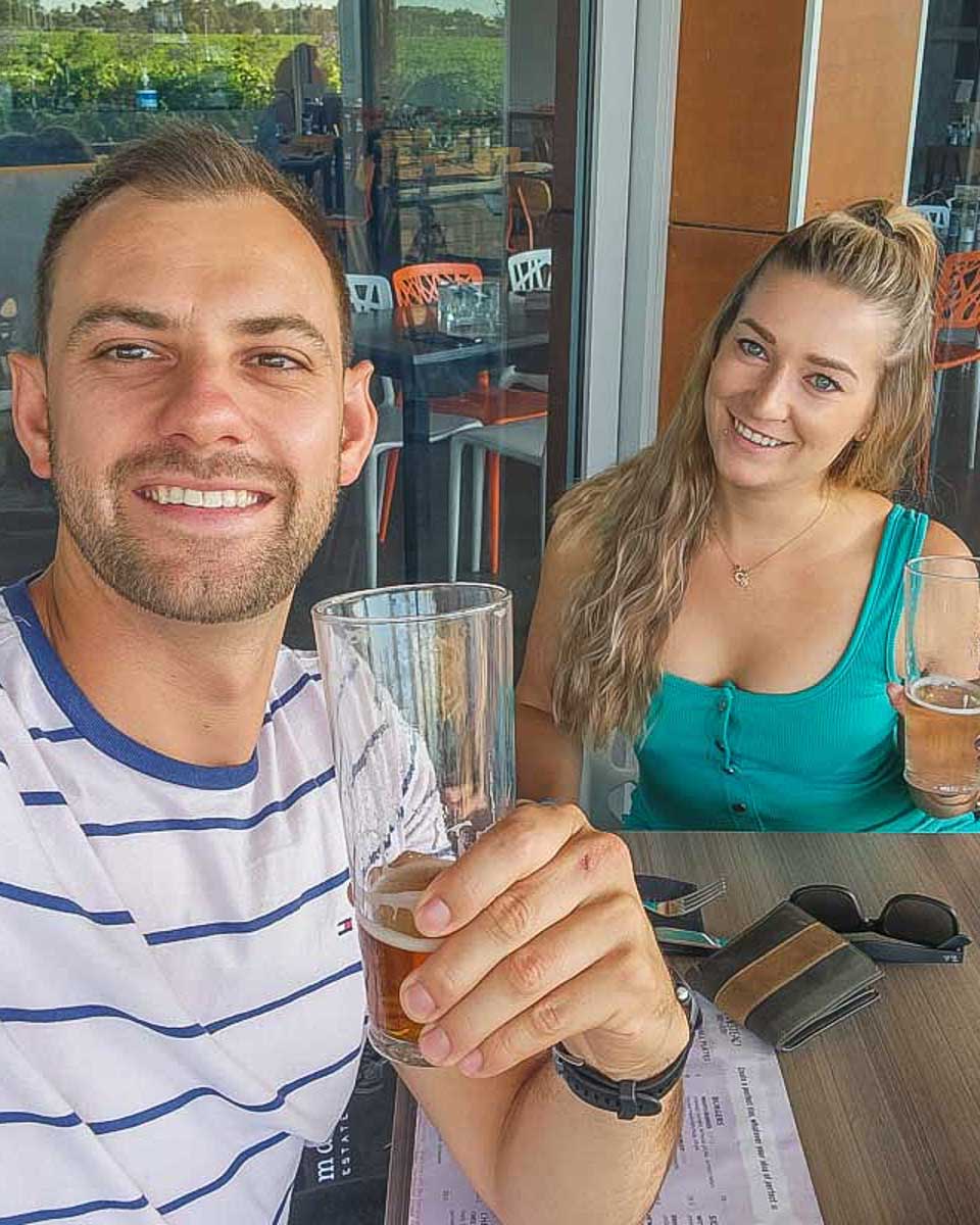 Bailey-and-Daniel-take-a-selfie-holding-beer-Berlin-Germany