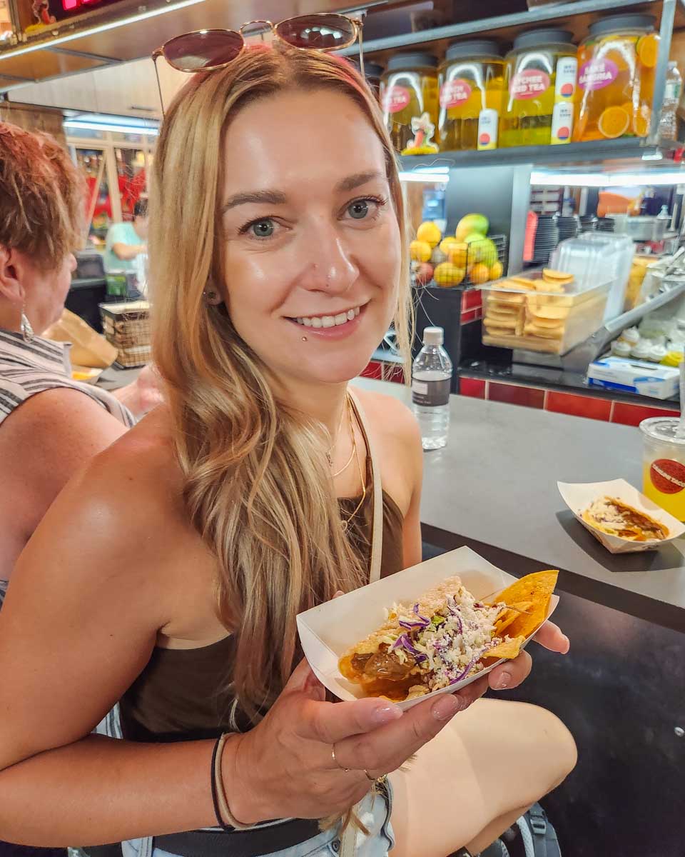 Bailey-with-her-Taco-on-a-food-tour-in-Austin Texas