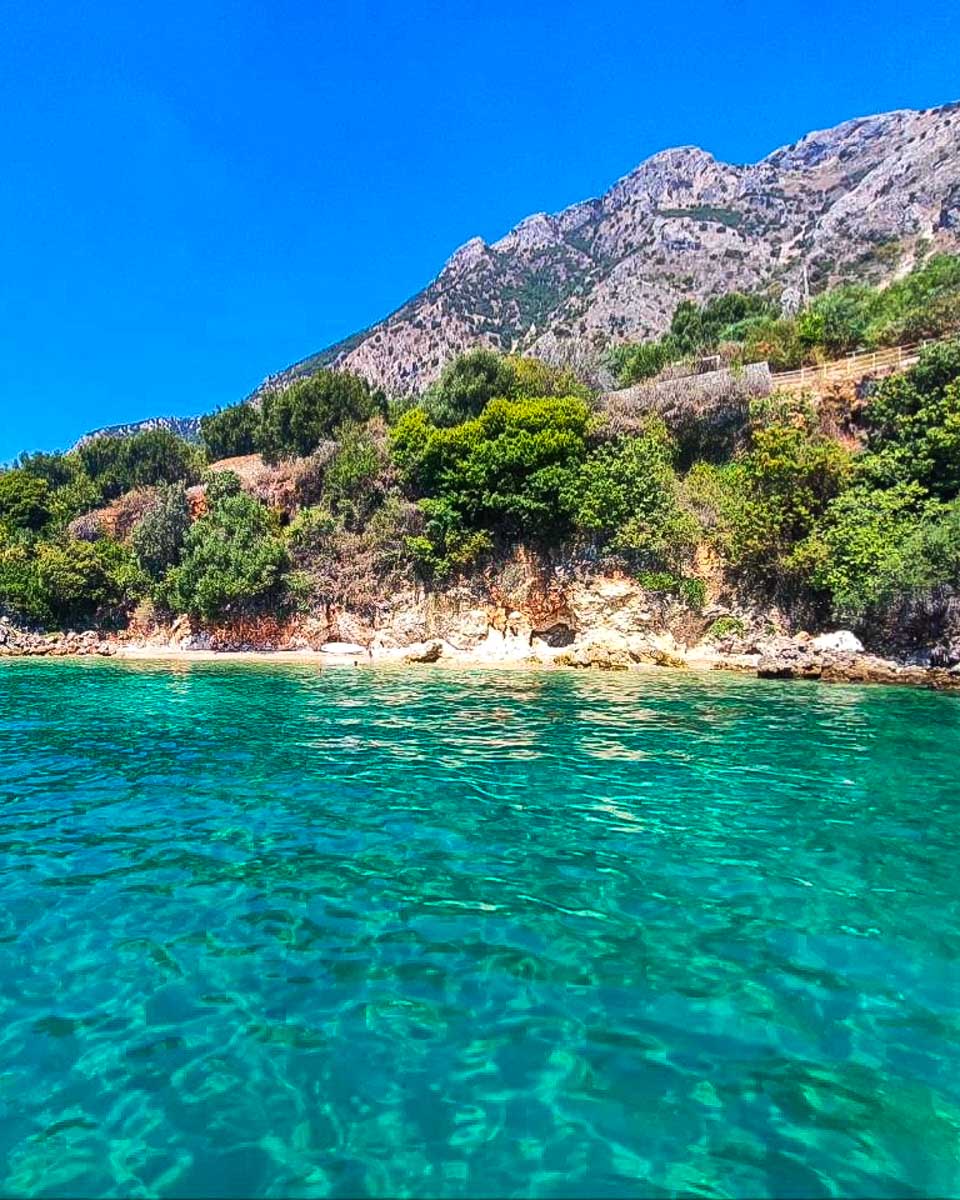Balos Yachts Corfu a swim spot seen on a cruise from Corfu Greece