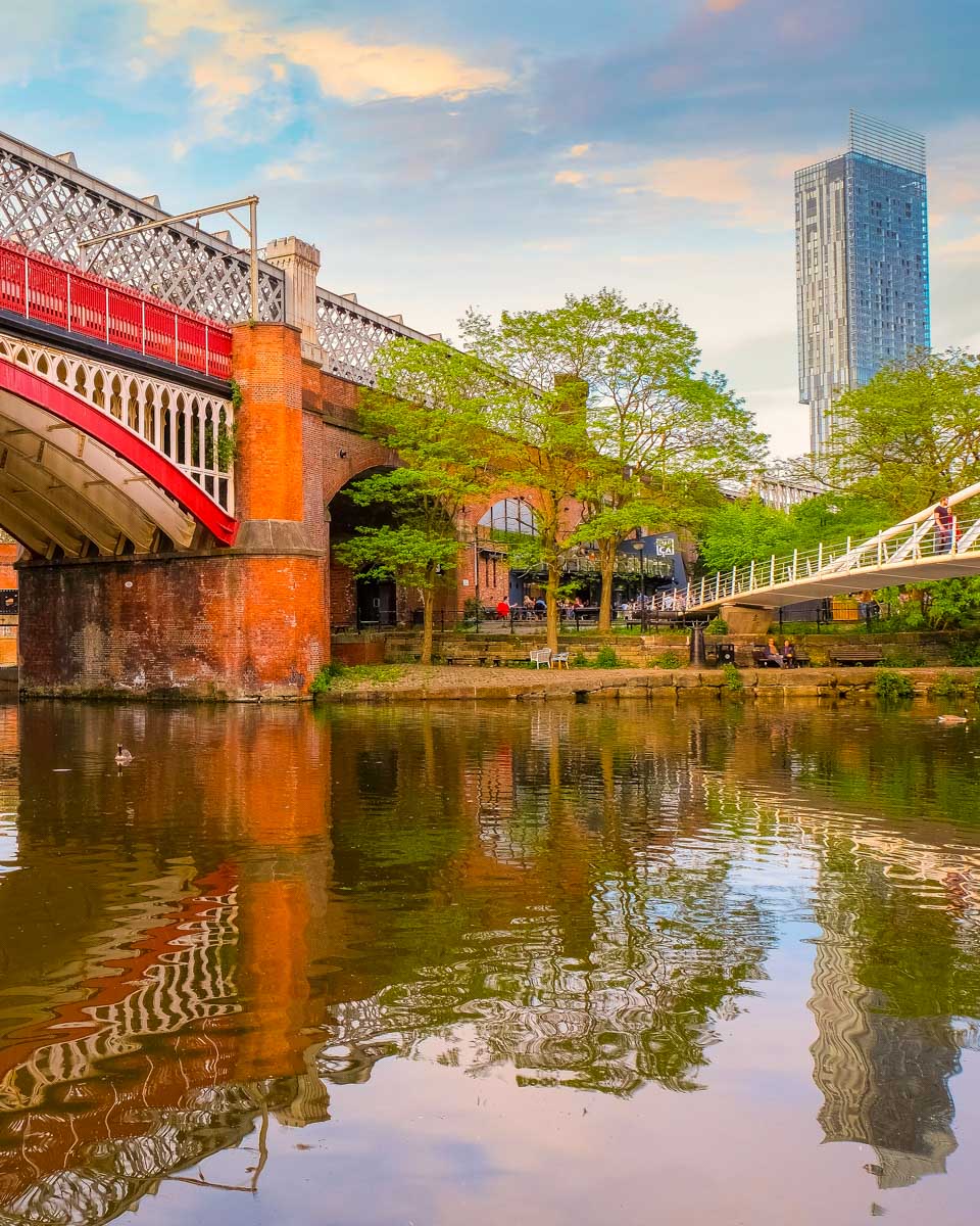 Castlefield conservation area in Manchester UK
