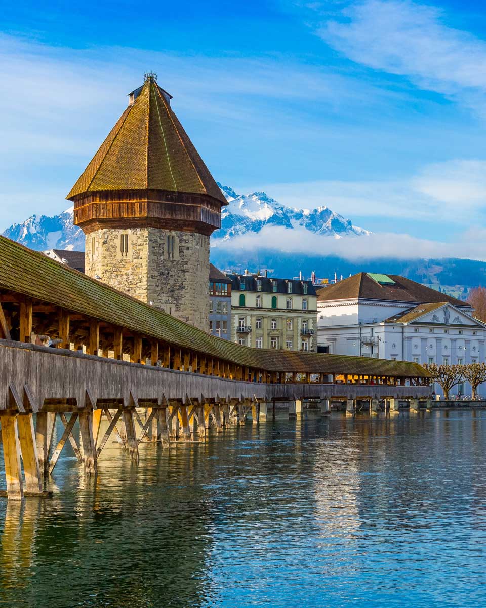 Chapel bridge in Lucerne Switzerland
