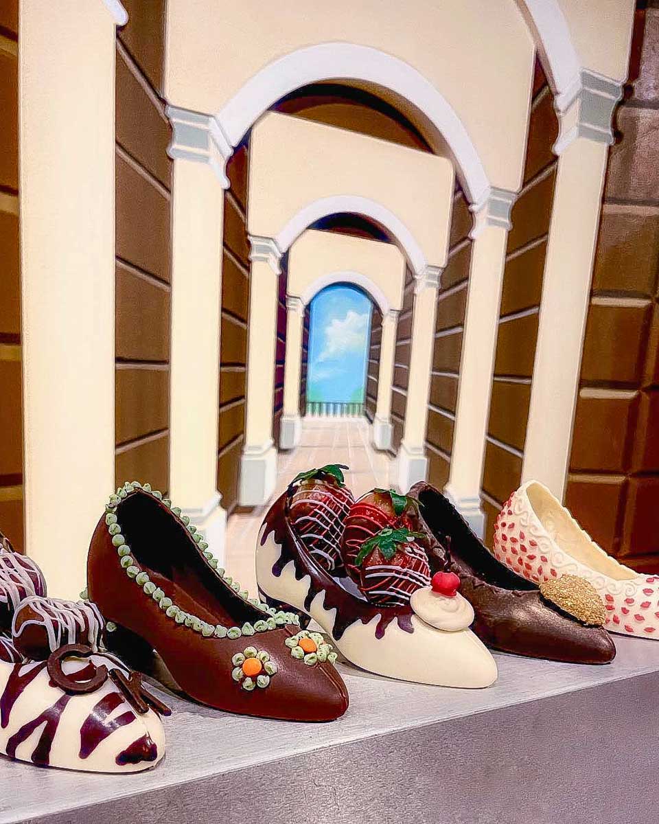 Chocolate Kingdom shoes seen on a tour in Orlando Florida